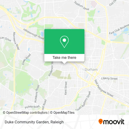Duke Community Garden map