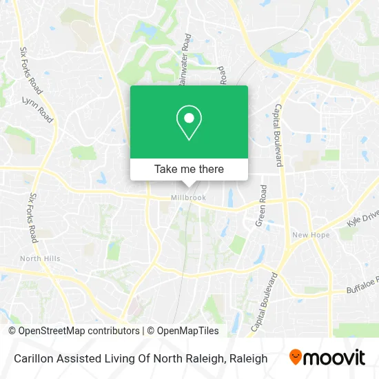 Carillon Assisted Living Of North Raleigh map