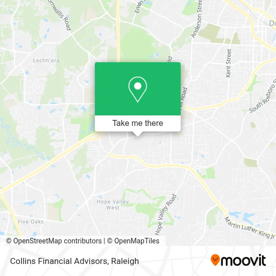 Collins Financial Advisors map