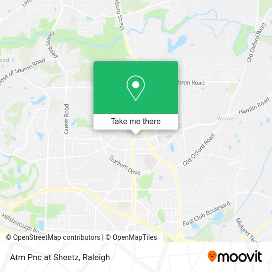 Atm Pnc at Sheetz map