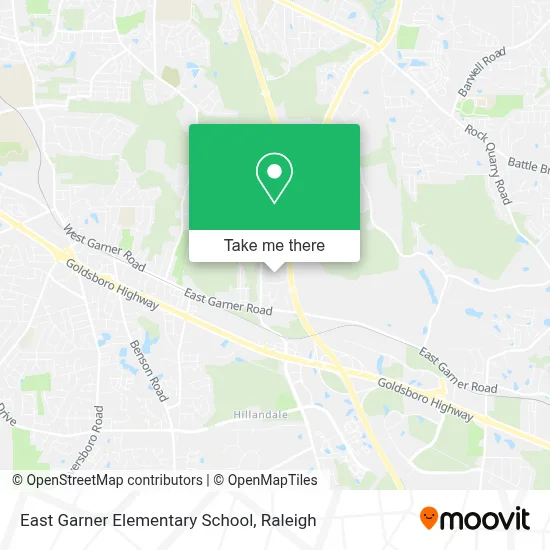 East Garner Elementary School map