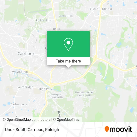 Unc - South Campus map
