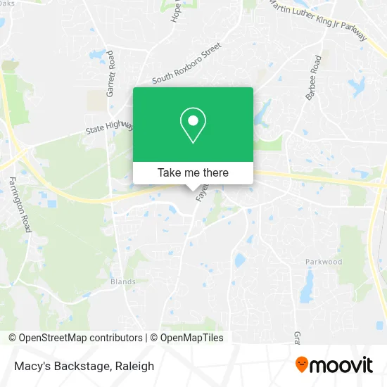 Macy's Backstage map
