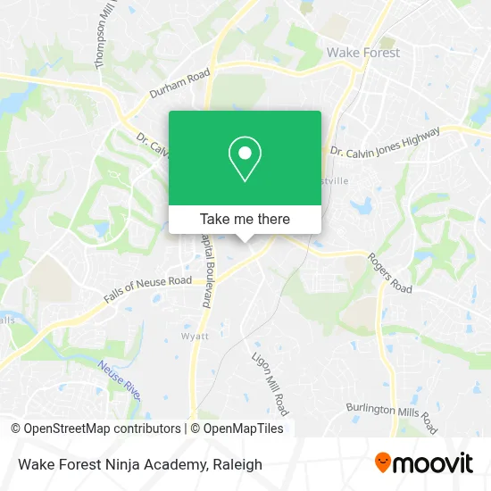 Wake Forest Ninja Academy map