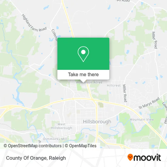 County Of Orange map