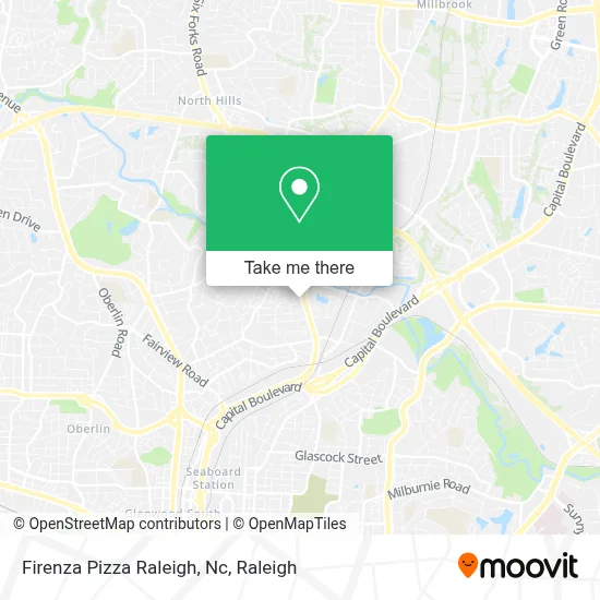 Firenza Pizza Raleigh, Nc map