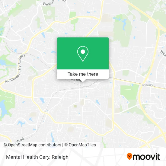 Mental Health Cary map