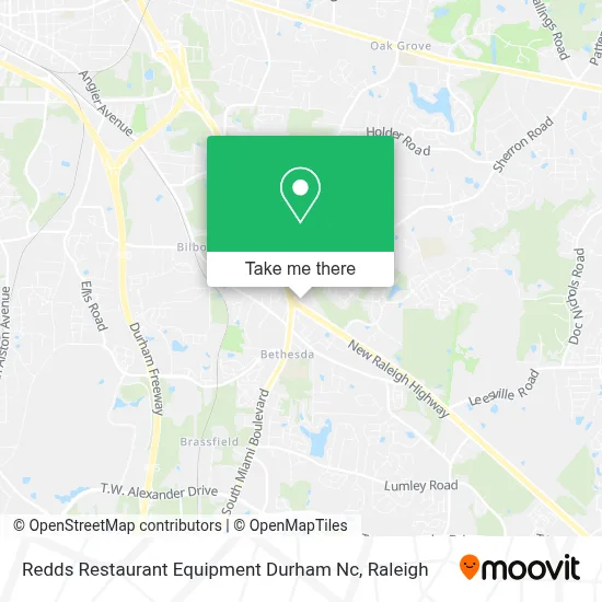 Redds Restaurant Equipment Durham Nc map