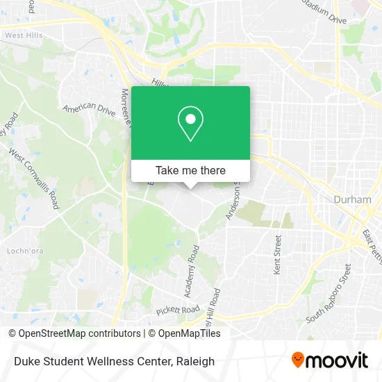 Duke Student Wellness Center map