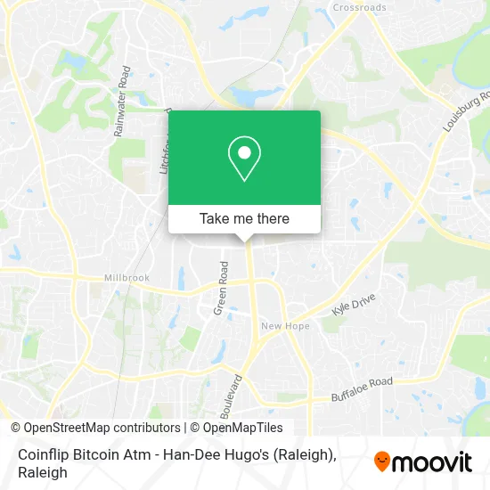 Coinflip Bitcoin Atm - Han-Dee Hugo's (Raleigh) map