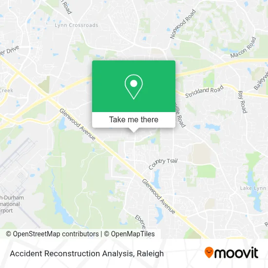 Accident Reconstruction Analysis map