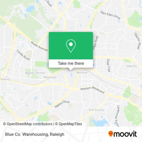 Blue Co. Warehousing map