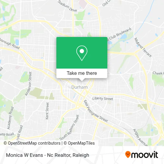 Monica W Evans - Nc Realtor map