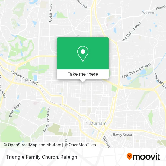 Triangle Family Church map