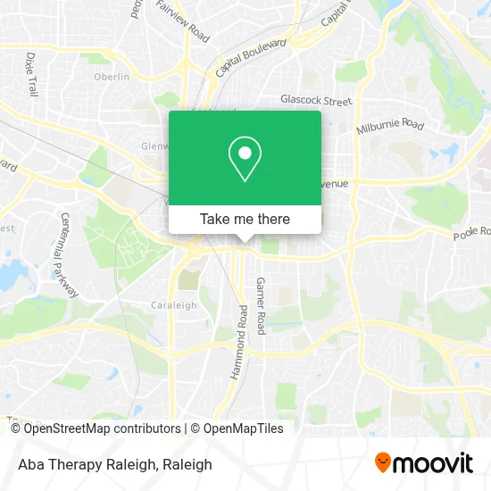 Aba Therapy Raleigh map