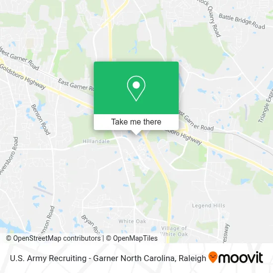 U.S. Army Recruiting - Garner North Carolina map