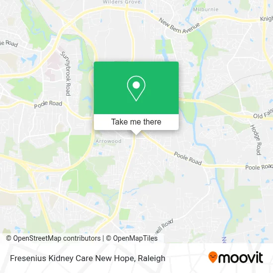 Fresenius Kidney Care New Hope map