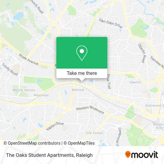 The Oaks Student Apartments map