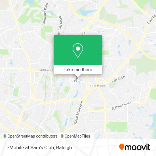 T-Mobile at Sam's Club map