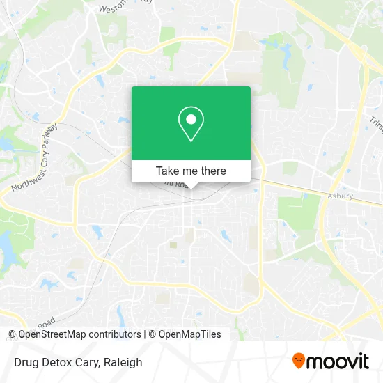 Drug Detox Cary map