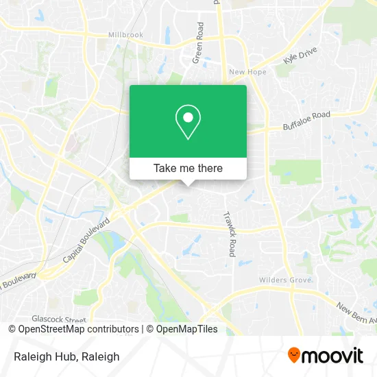 Raleigh Hub map