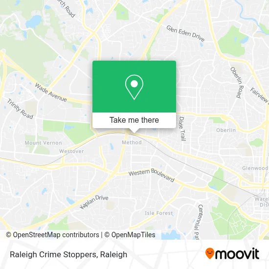 Raleigh Crime Stoppers map