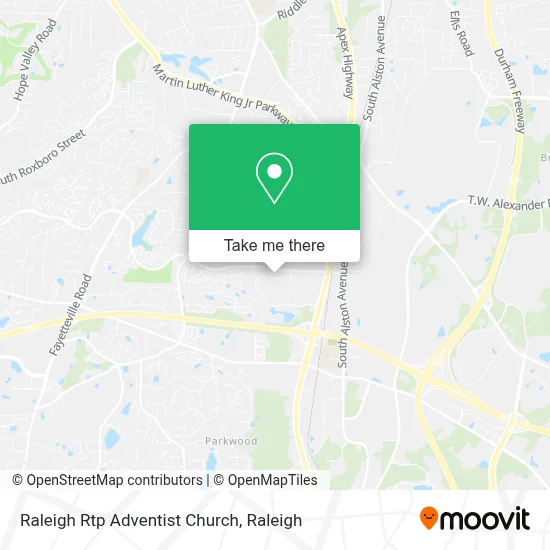 Raleigh Rtp Adventist Church map