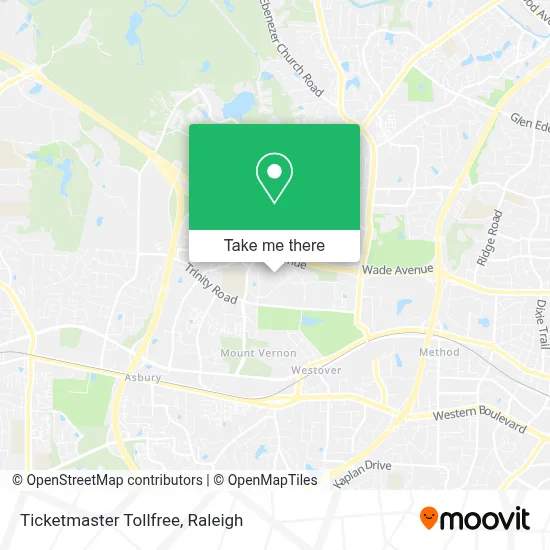 Ticketmaster Tollfree map