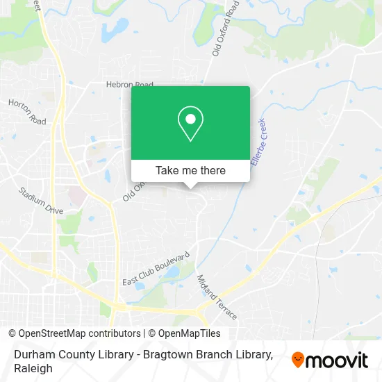 Durham County Library - Bragtown Branch Library map