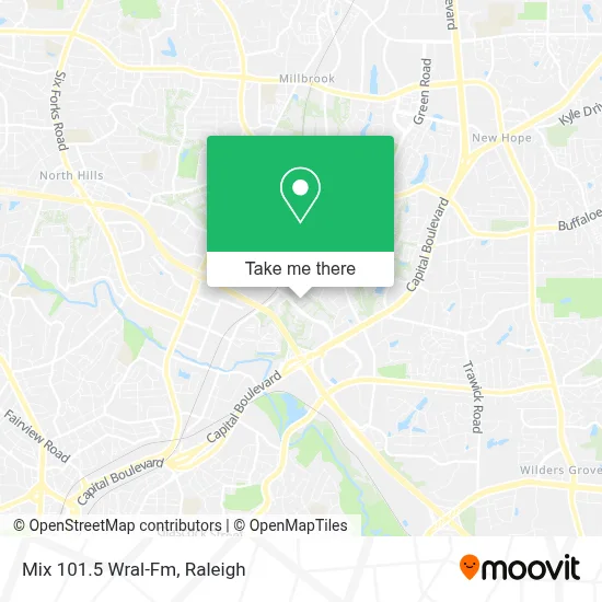 Mix 101.5 Wral-Fm map