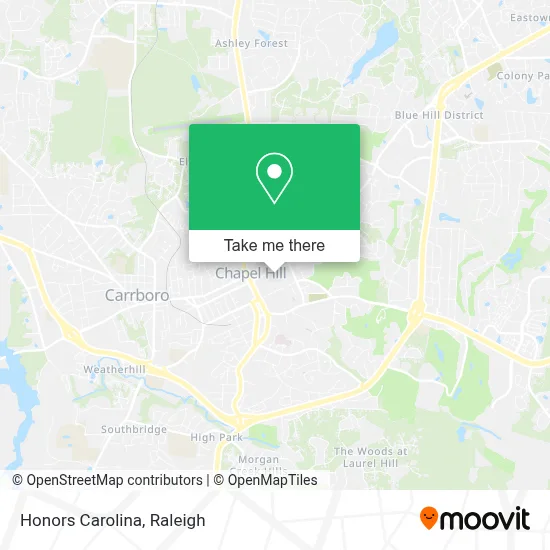 Honors Carolina map