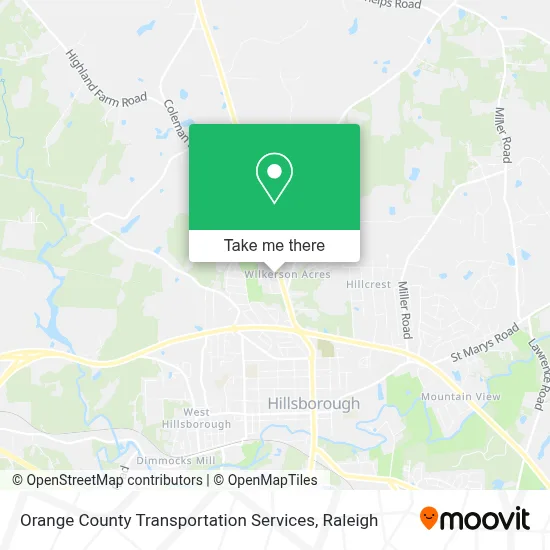 Orange County Transportation Services map