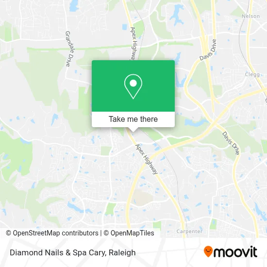 Diamond Nails & Spa Cary map