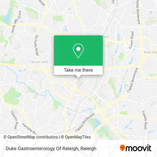Duke Gastroenterology Of Raleigh map