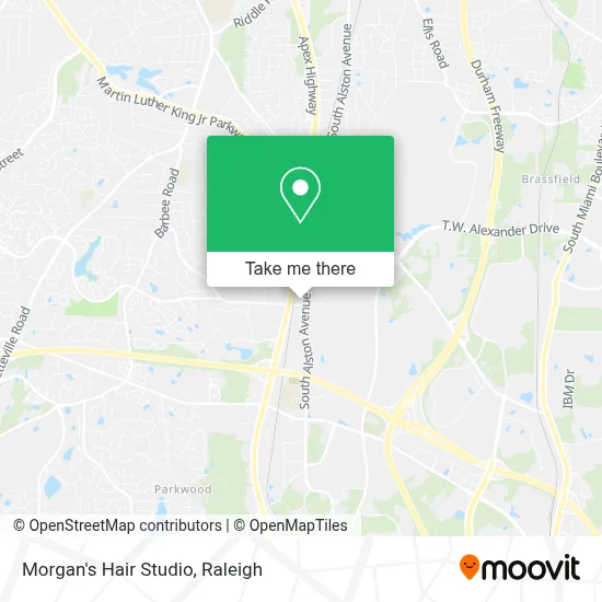 Morgan's Hair Studio map