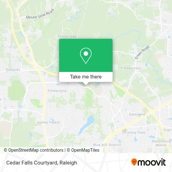 Cedar Falls Courtyard map