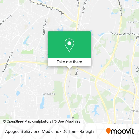 Apogee Behavioral Medicine - Durham map