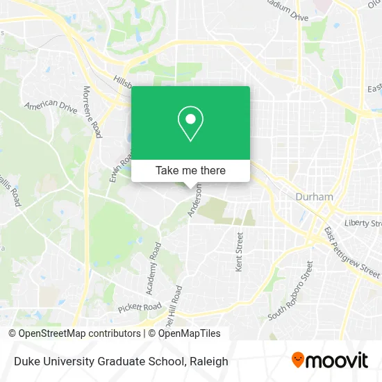 Duke University Graduate School map