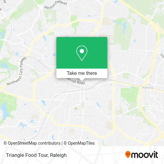 Triangle Food Tour map
