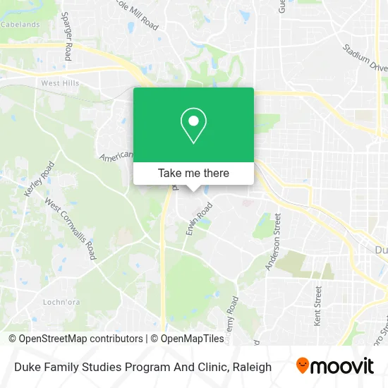 Duke Family Studies Program And Clinic map
