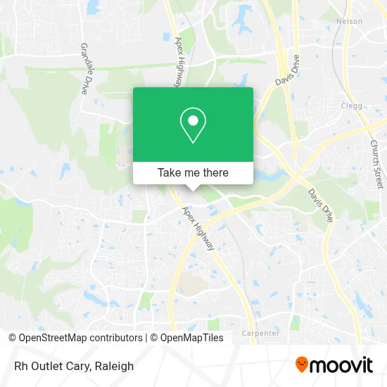 Rh Outlet Cary map