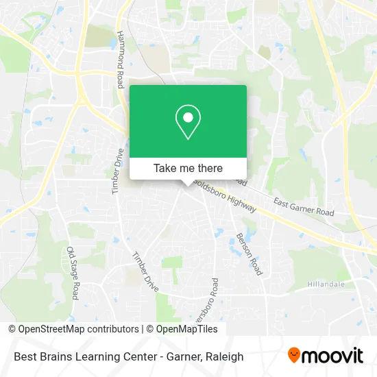 Best Brains Learning Center - Garner map