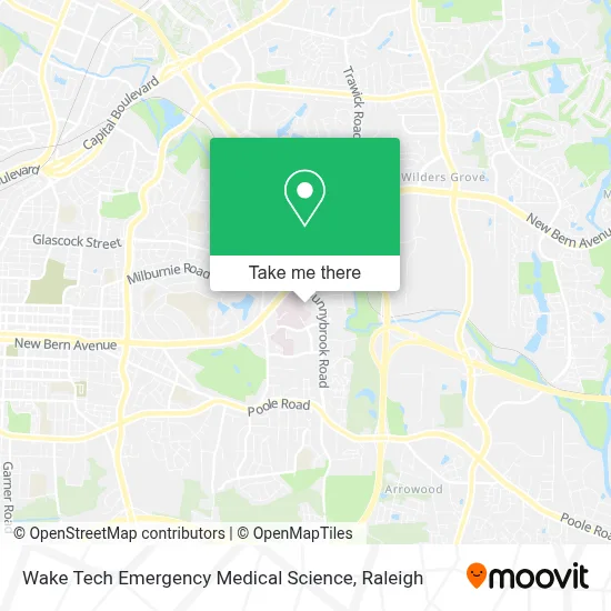 Wake Tech Emergency Medical Science map