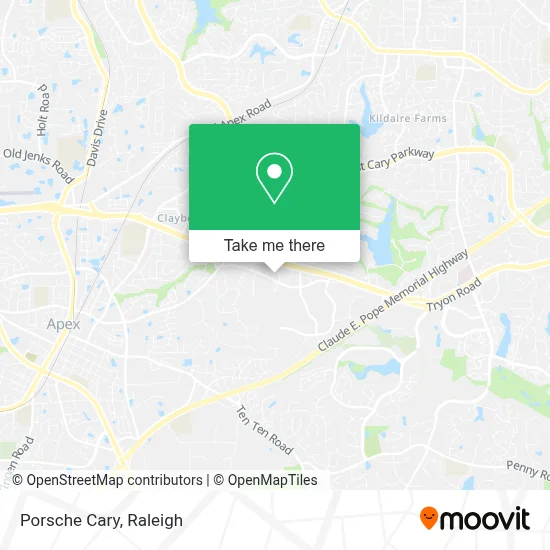 Porsche Cary map