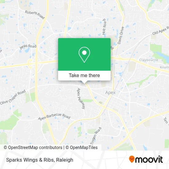 Sparks Wings & Ribs map
