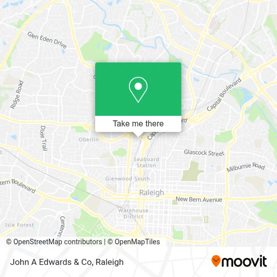 John A Edwards & Co map