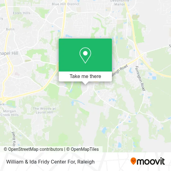 William & Ida Fridy Center For map