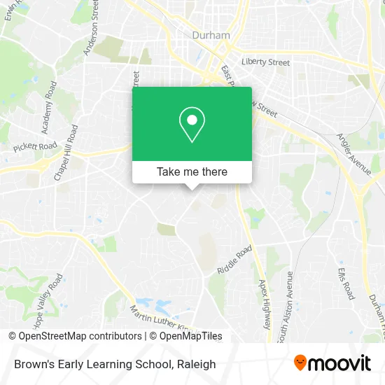 Brown's Early Learning School map