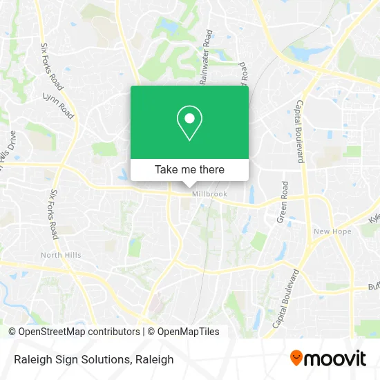 Raleigh Sign Solutions map