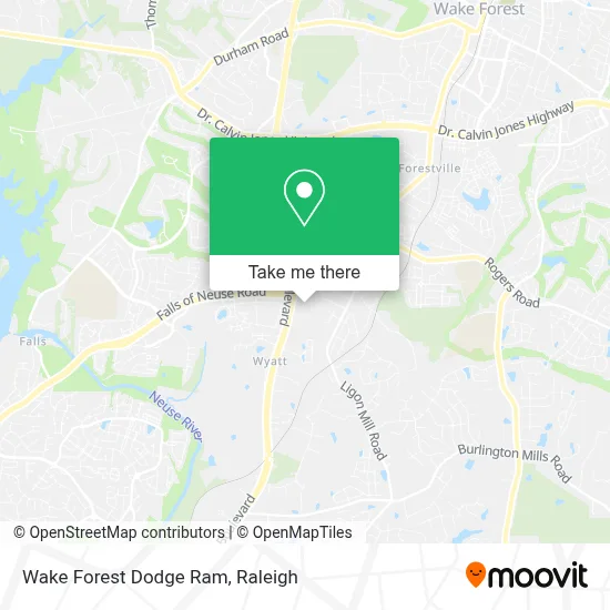 Wake Forest Dodge Ram map